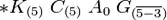 \ast K_{(5)}\; C_{(5)}\; A_{0}\; G_{(\overline{5-3})}